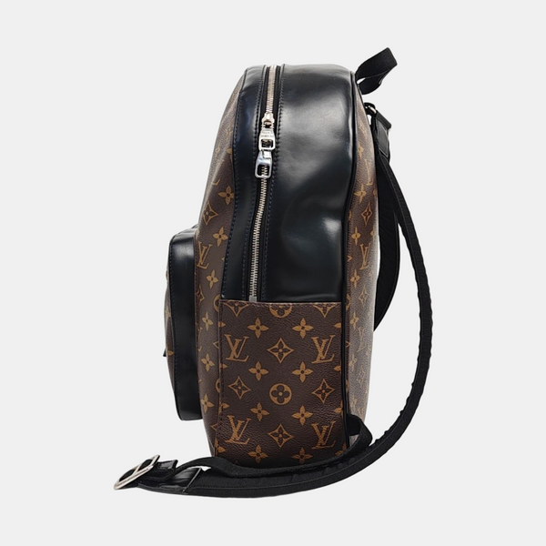 JOSH Monogram Coated Canvas Brown