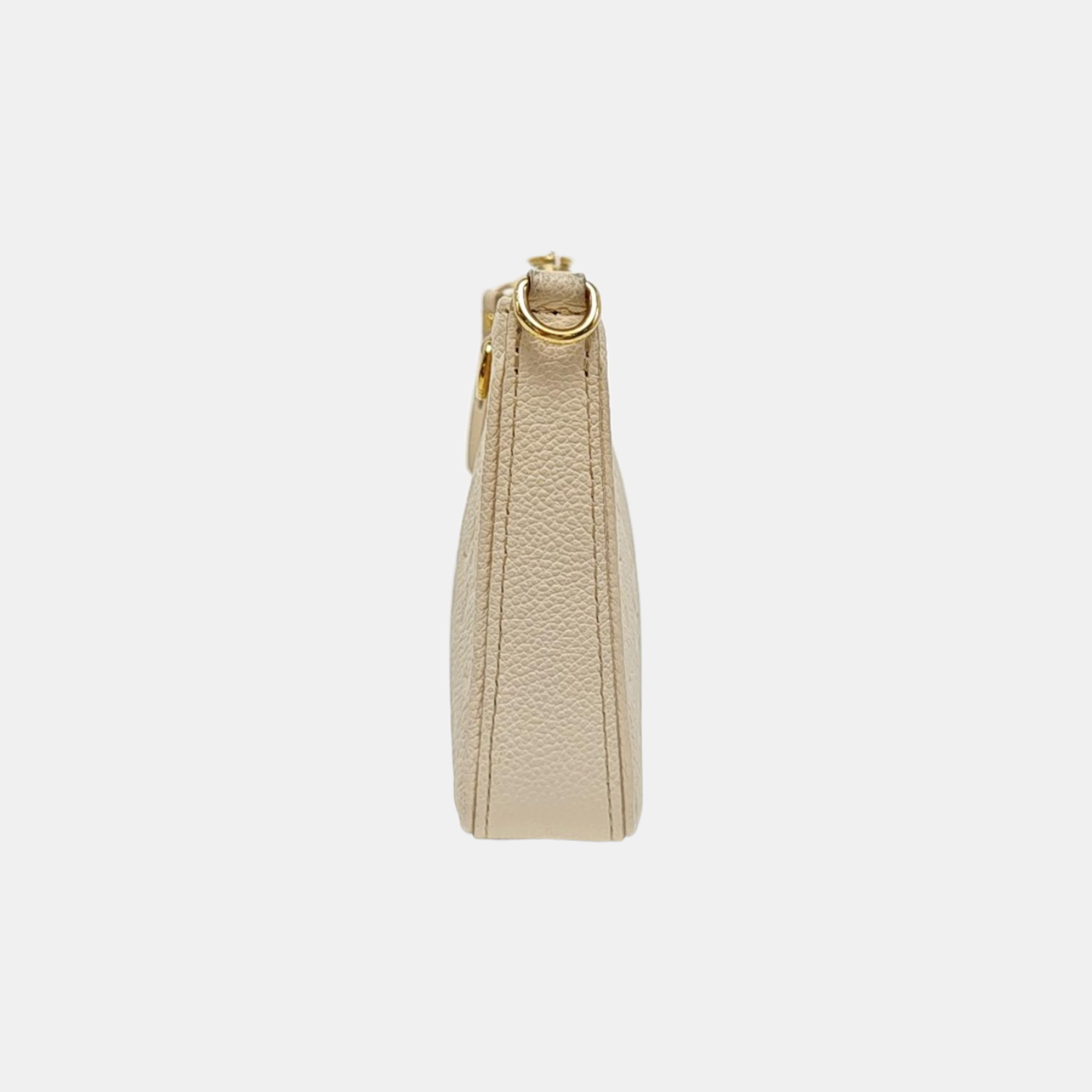 EASY POUCH ON STRAP Calfskin Beige