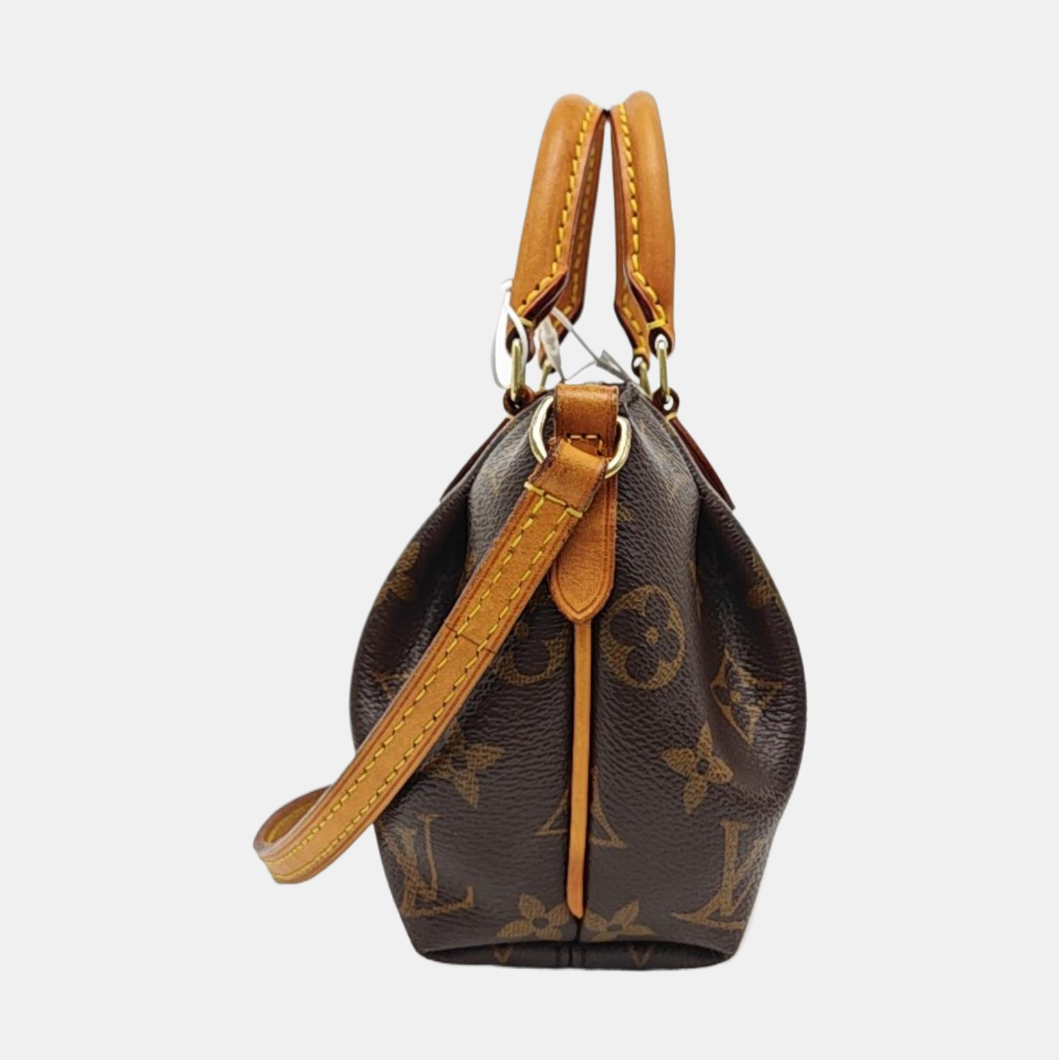 TURENNE Nano Monogram Coated Canvas Brown