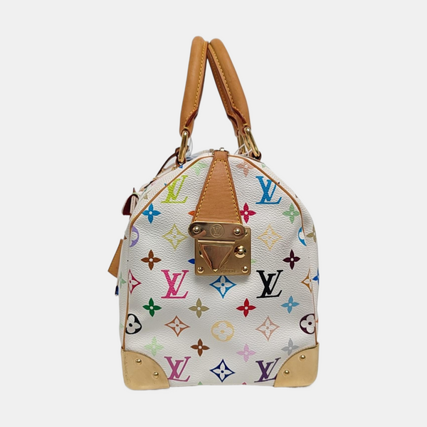 SPEEDY 30 Monogram Coated Canvas White