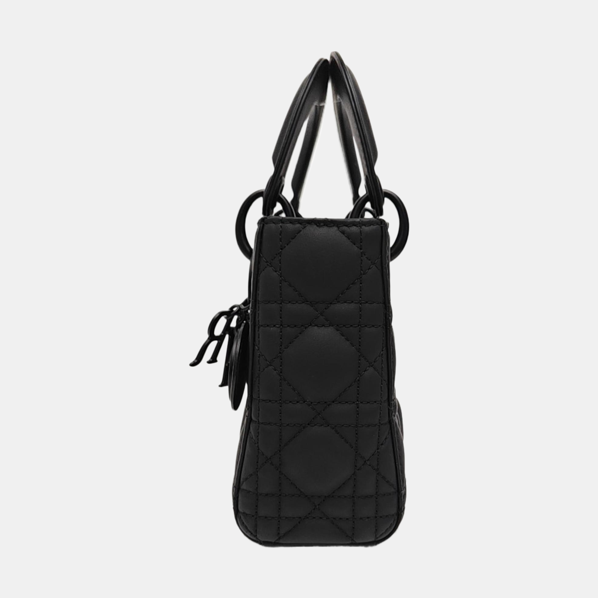 Lady Dior Mini Cannage Calfskin Black