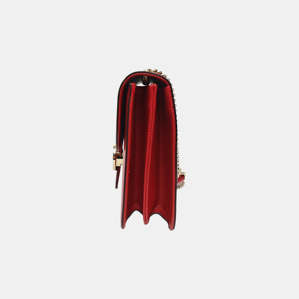 Interlocking G Large Calfskin Red