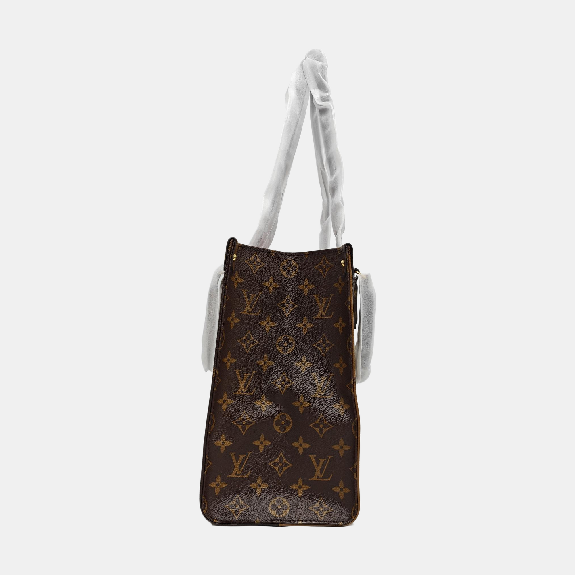 ONTHEGO MM Monogram Coated Canvas Brown