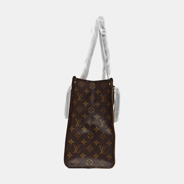 ONTHEGO MM Monogram Coated Canvas Brown