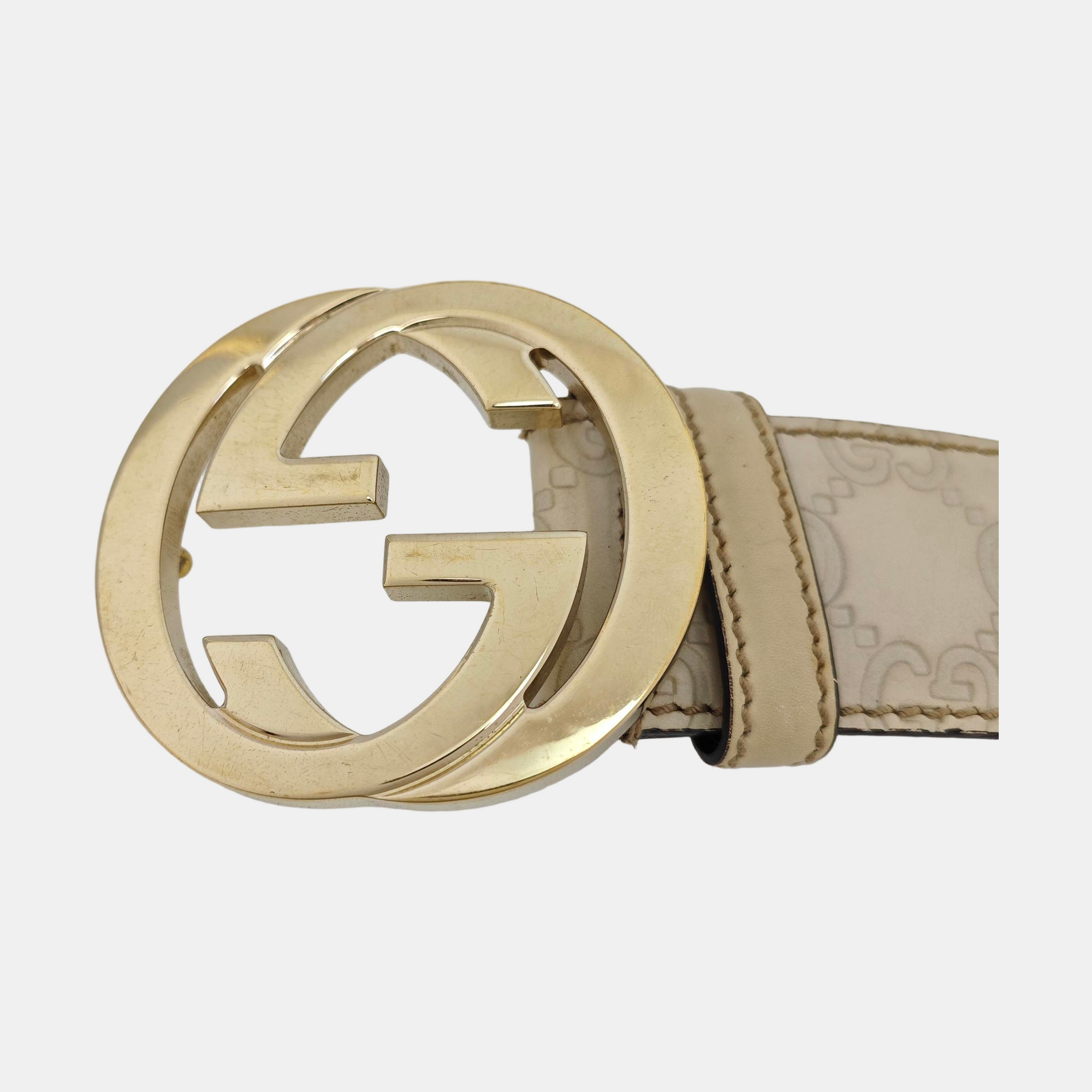 Leather Belt White