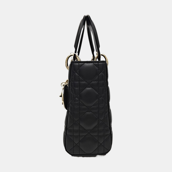 Lady Dior Small Cannage Lambskin Black