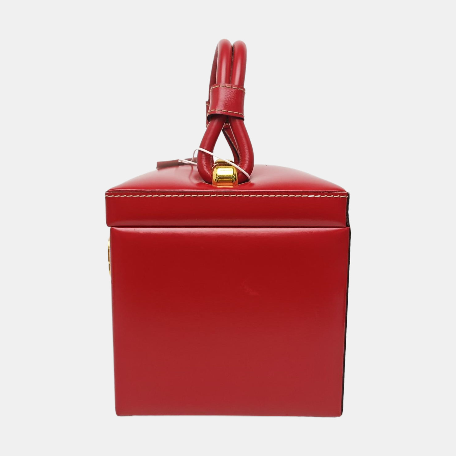 Calfskin Top Handle Bag Red