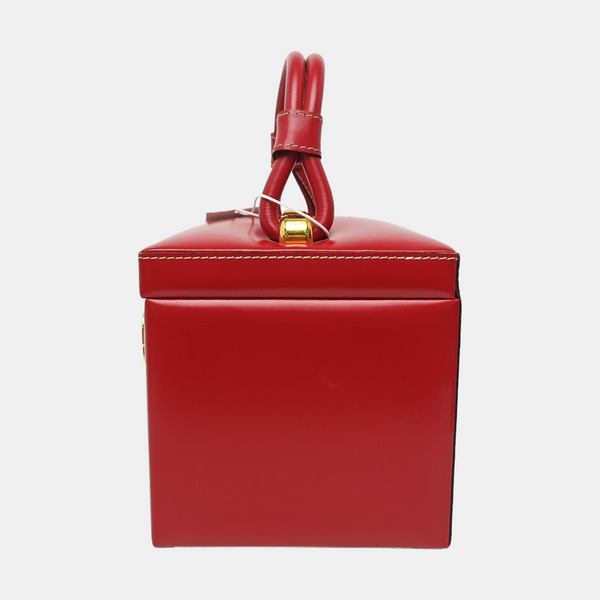 Calfskin Top Handle Bag Red