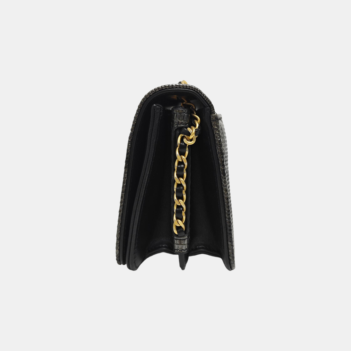 Lizard Shoulder Bag Black