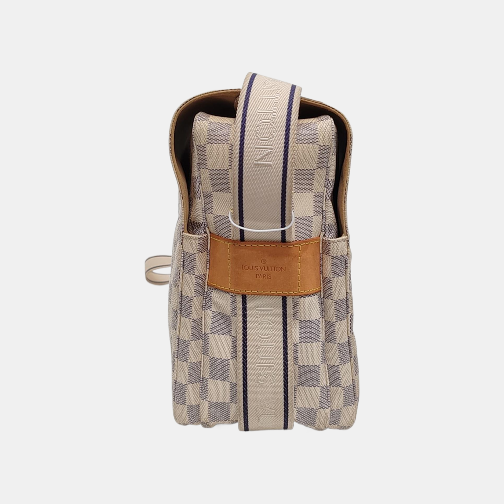 NAVIGLIO Damier Azur Coated Canvas White