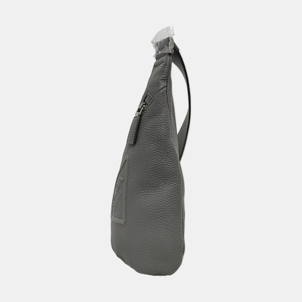 Authenticated pre-owned  Triangle Leather Gray - Belt Bag at Looply