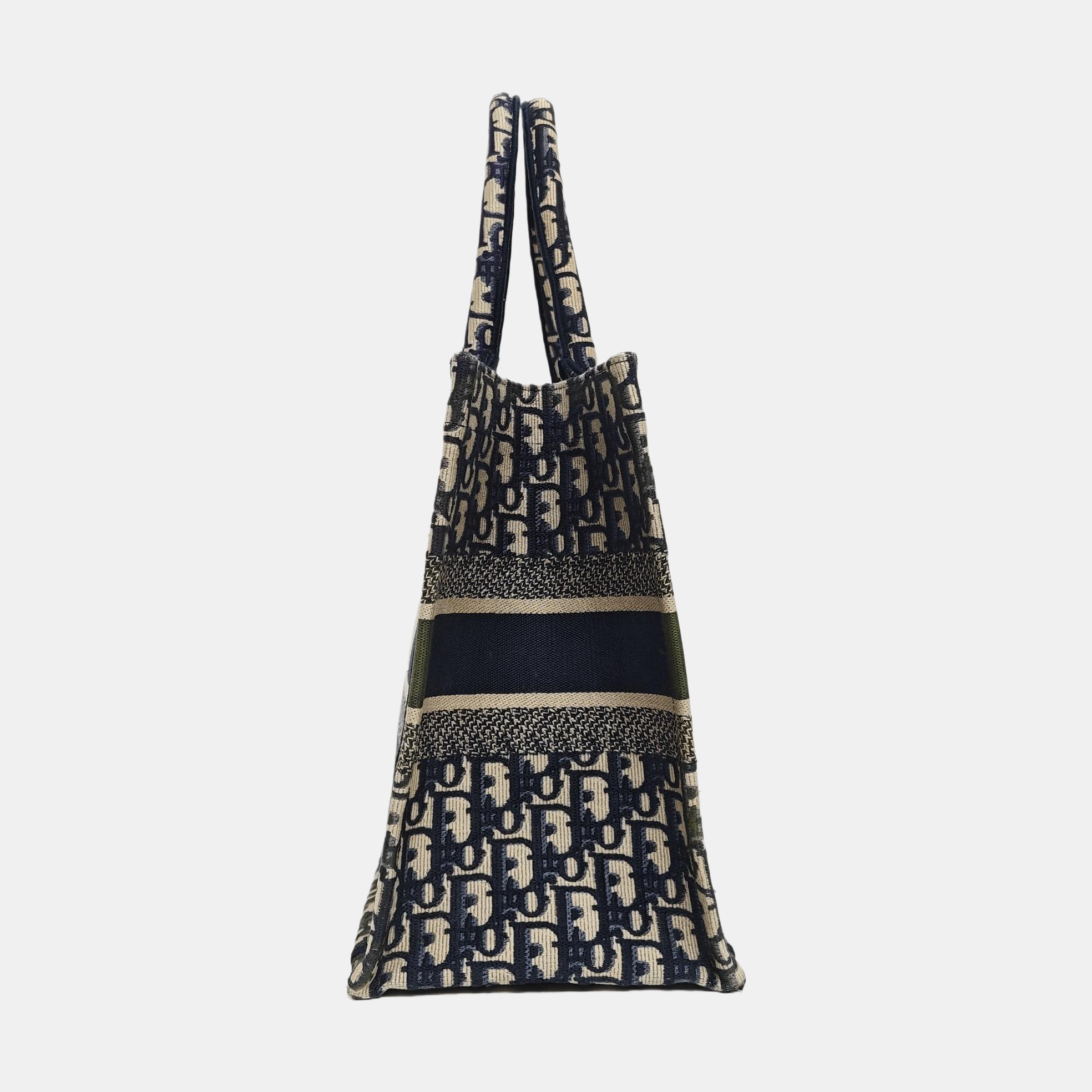 Book Tote Medium Oblique Canvas Blue