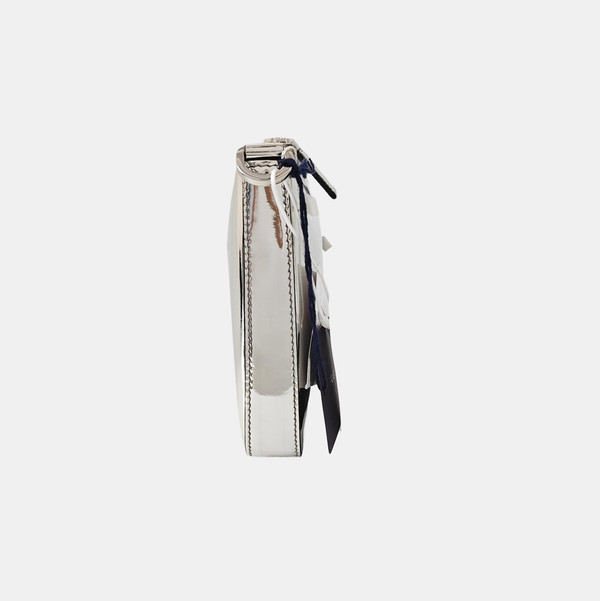 Patent Leather Shoulder Bag Silver