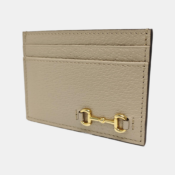 Calfskin Card Holder Beige