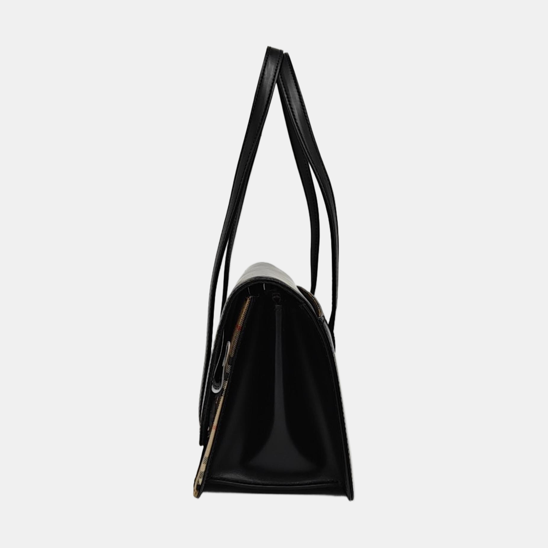 Calfskin Top Handle Bag Black