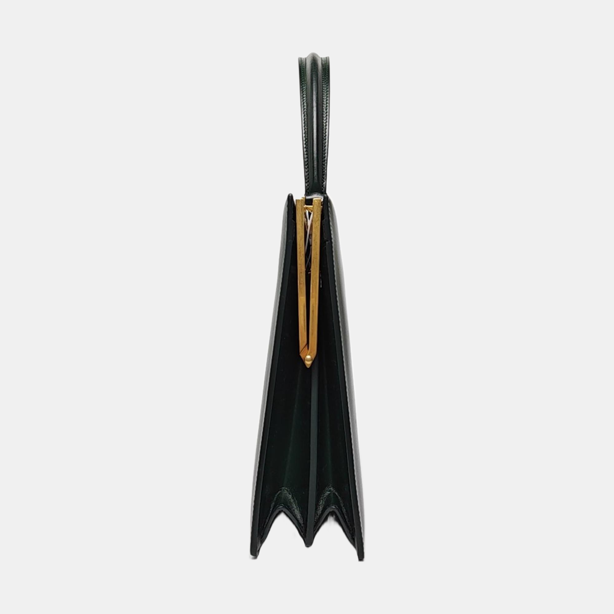 CLASP Medium Calfskin Green