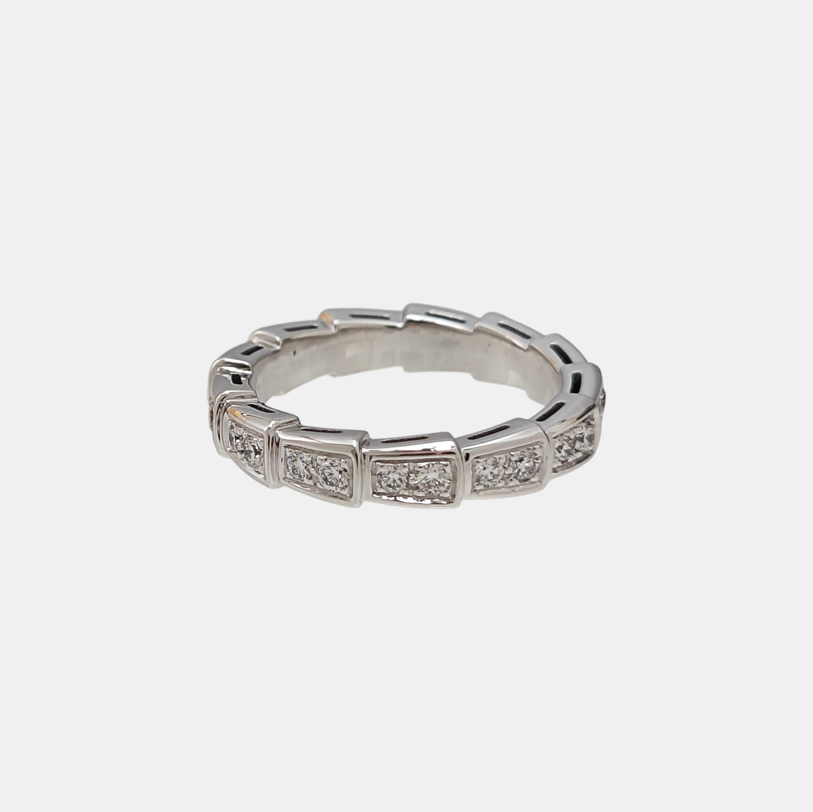 SERPENTI 18k White Gold Silver Ring EU 49