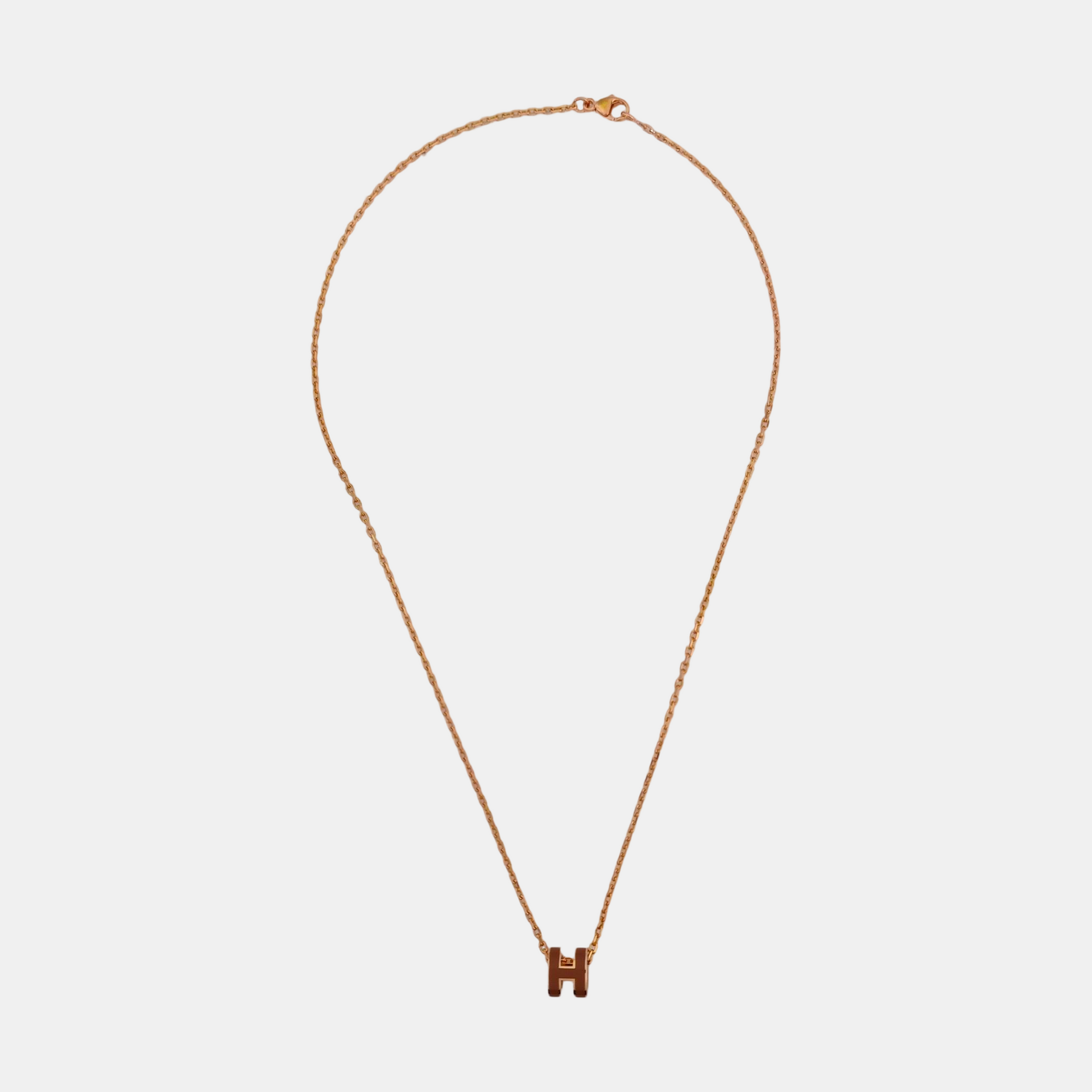 Pop H Metal Rose Gold Necklace