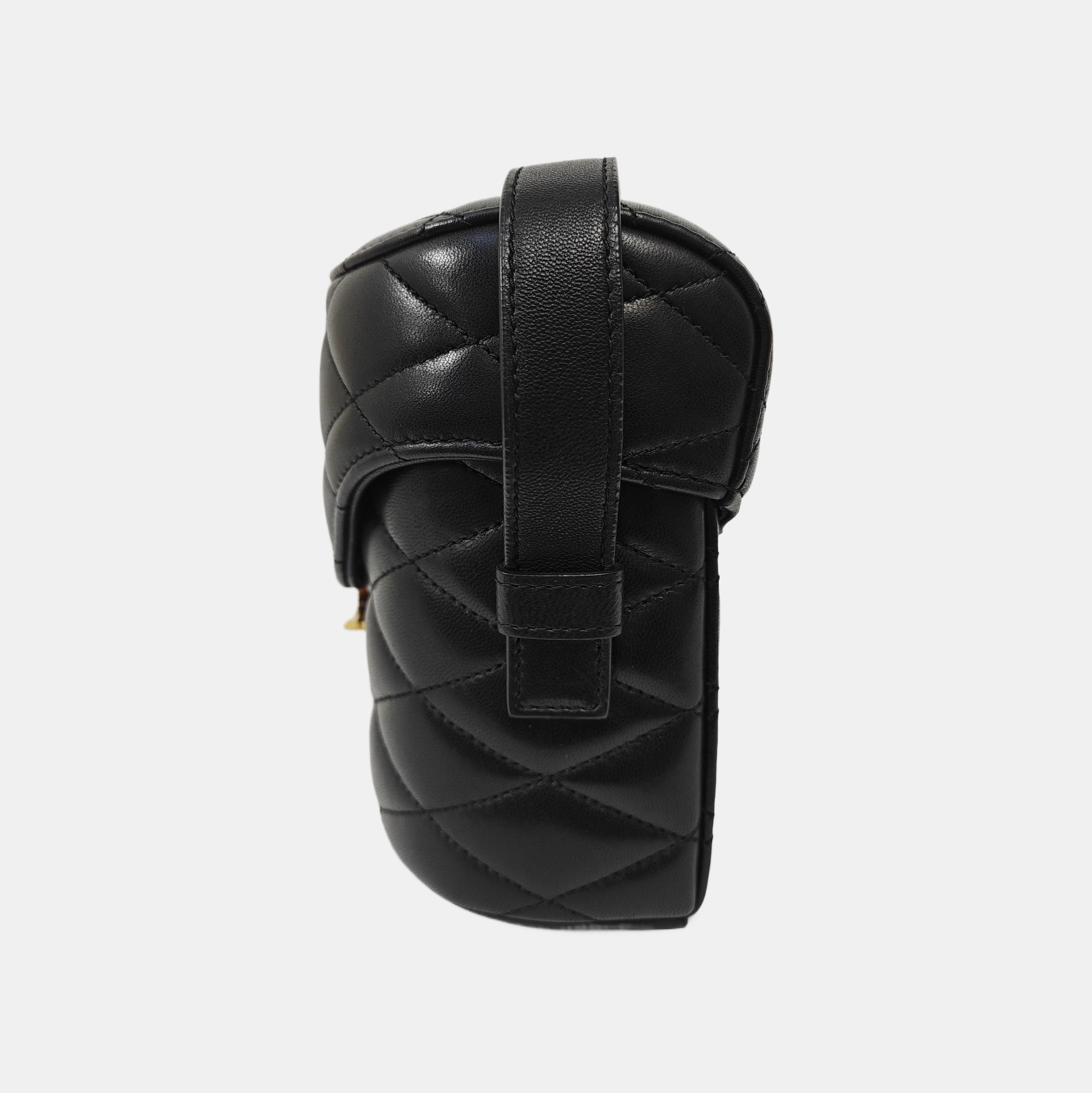 Quilted Lambskin Shoulder Bag Black