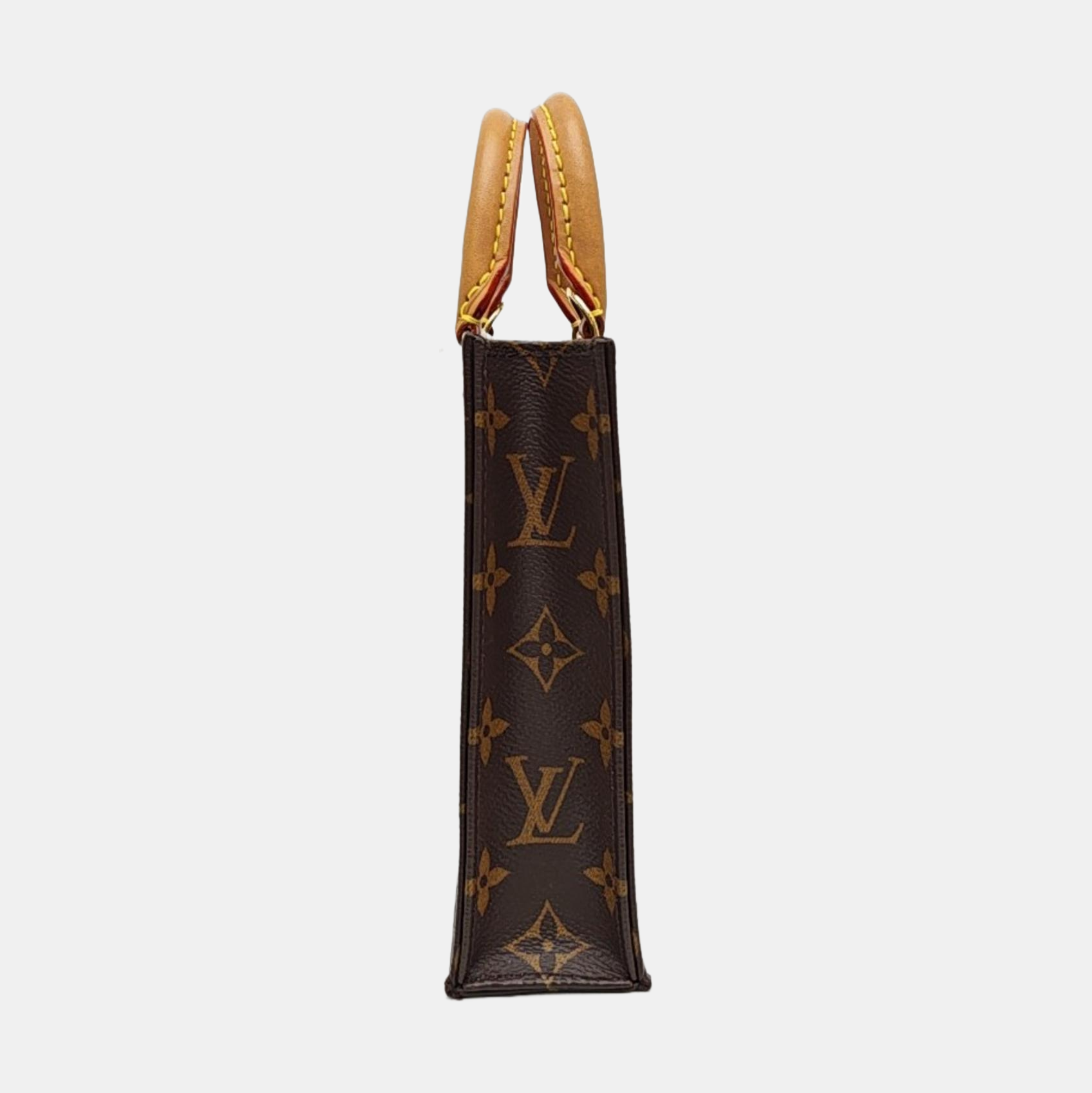 SAC PLAT Mini Monogram Coated Canvas Brown