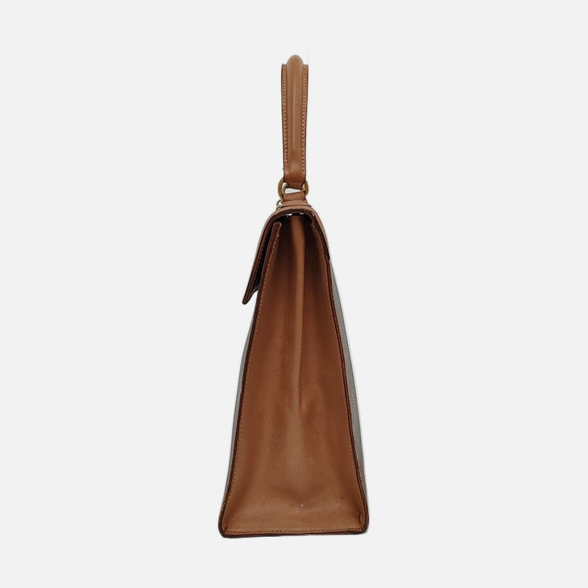 Authenticated pre-owned  MACADAM BLASON TRIOMPHE Coated Canvas Brown - Top Handle Bag at Looply