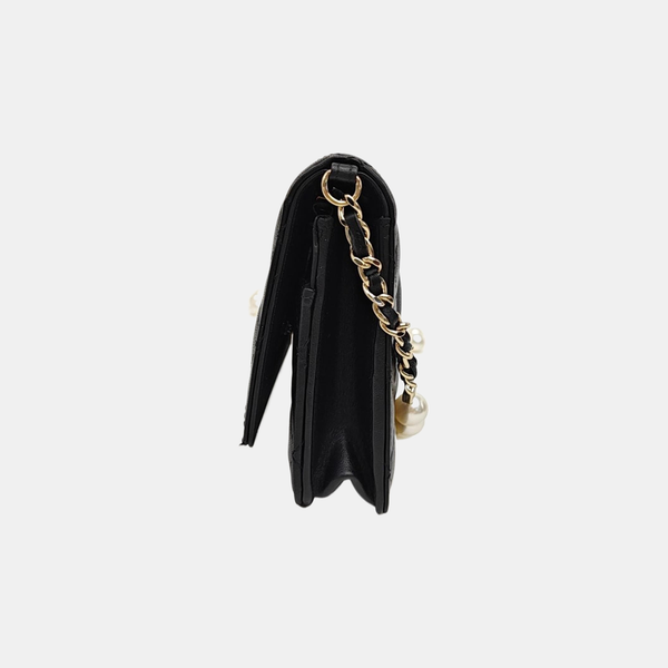 WOC Quilted Lambskin Black