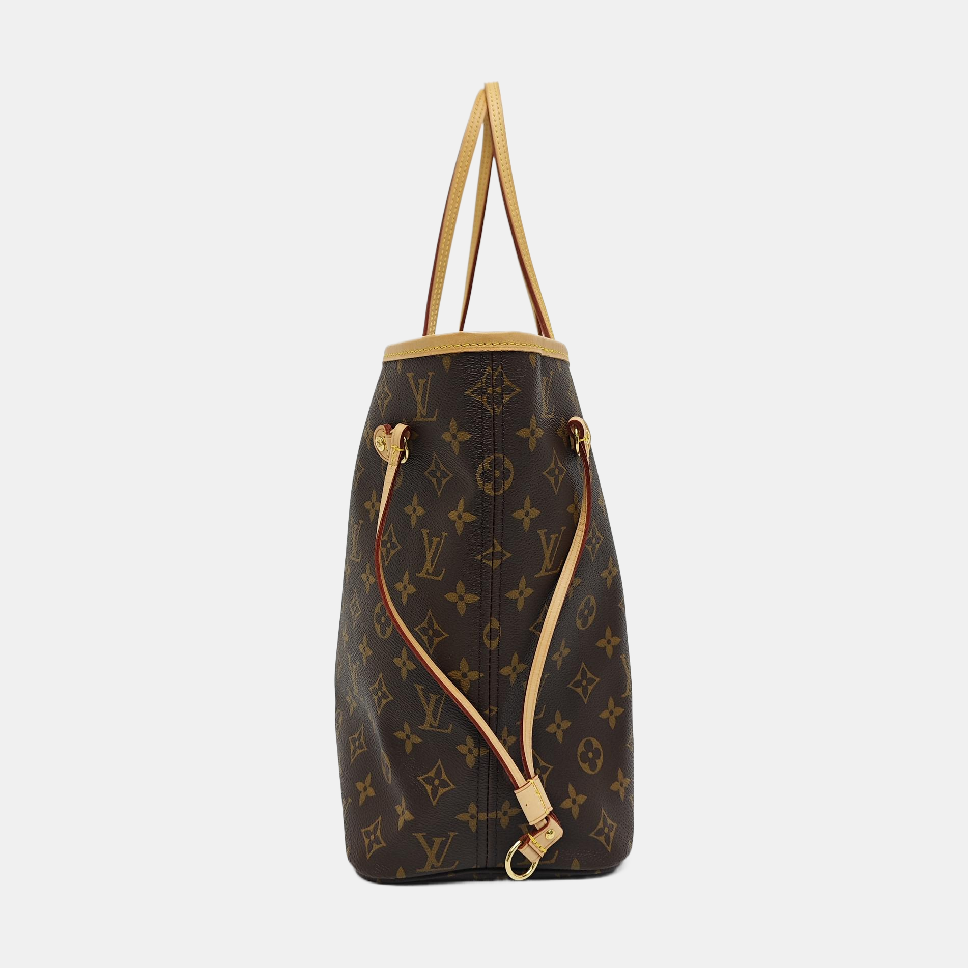NEVERFULL MM Monogram Coated Canvas Brown