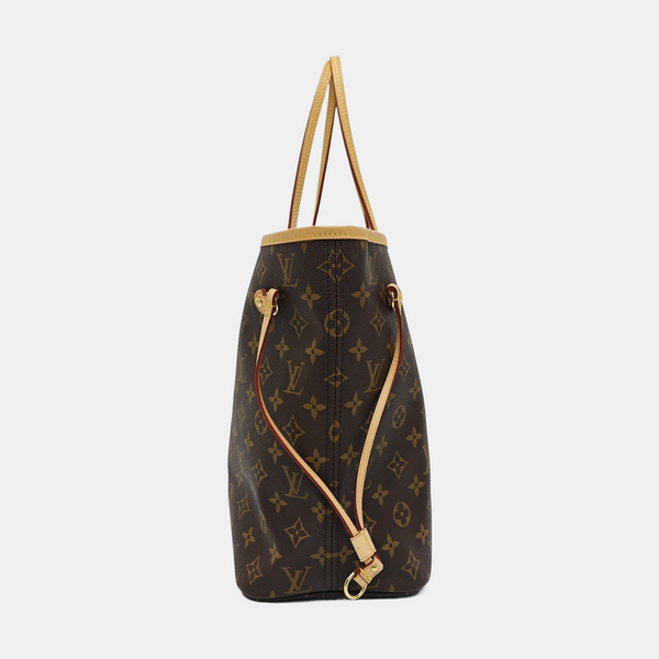 NEVERFULL MM Monogram Coated Canvas Brown