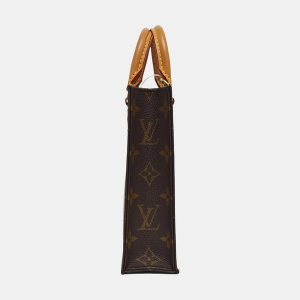 SAC PLAT Mini Monogram Coated Canvas Brown