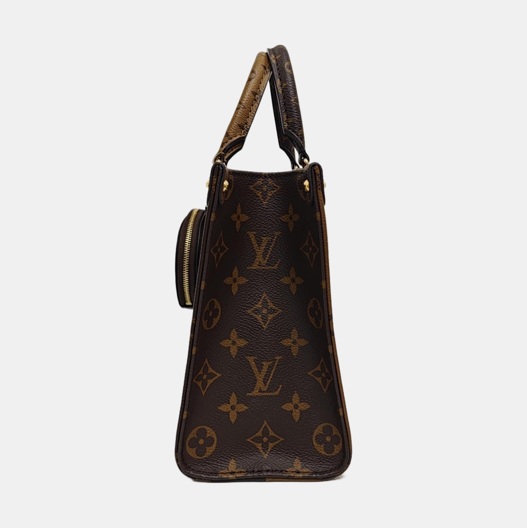 ONTHEGO PM Monogram Coated Canvas Brown