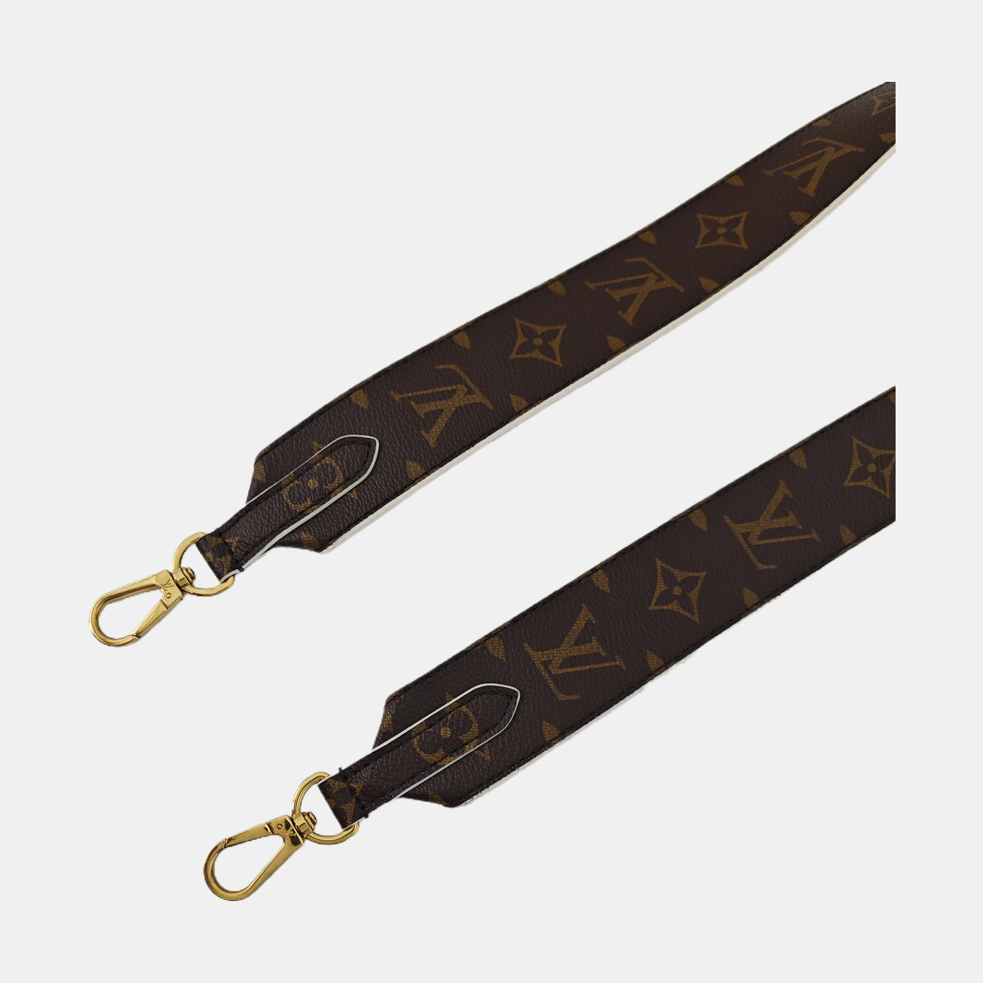 Monogram Coated Canvas Bag Strap Brown