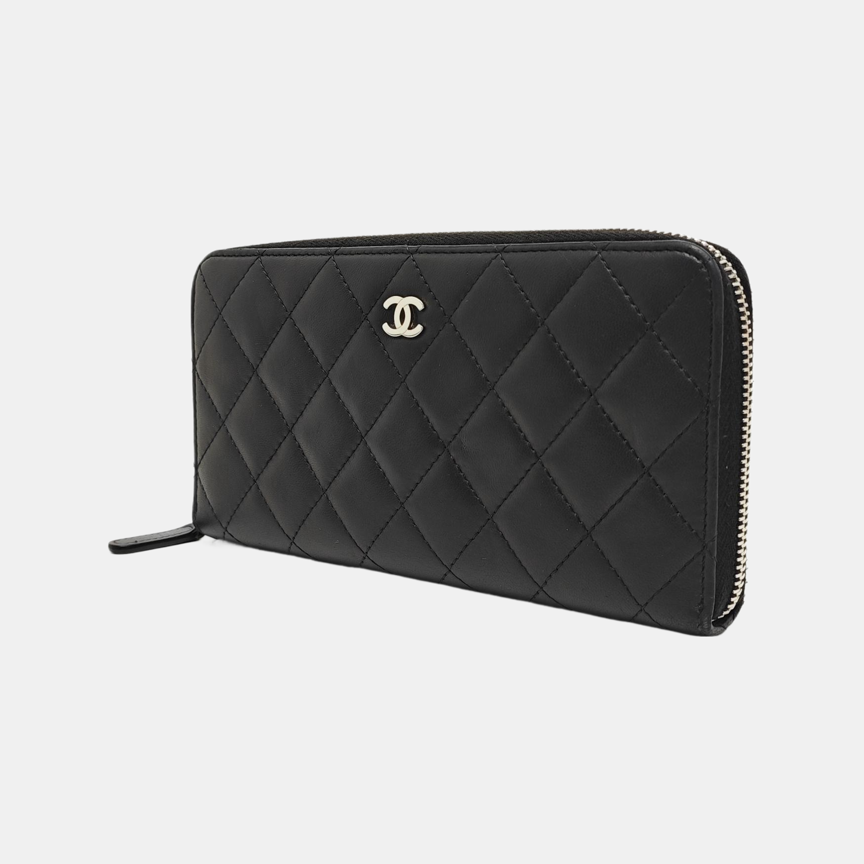 CLASSIC FLAP Mini Quilted Lambskin Black Wallet