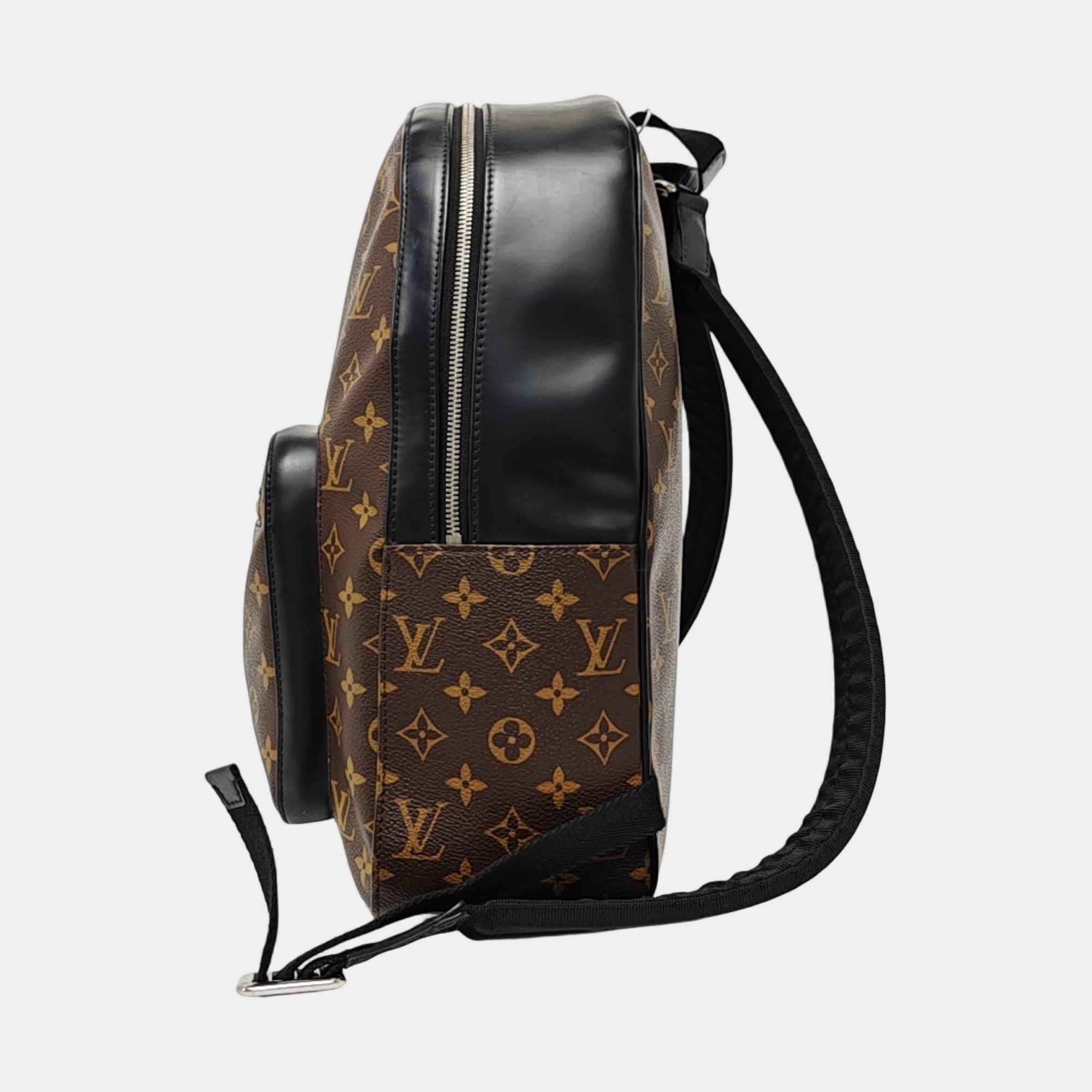 JOSH Monogram Coated Canvas Brown