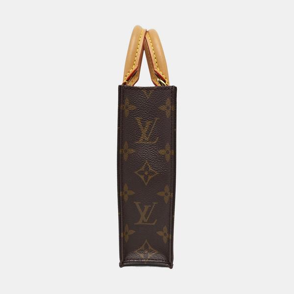 SAC PLAT Mini Monogram Coated Canvas Brown