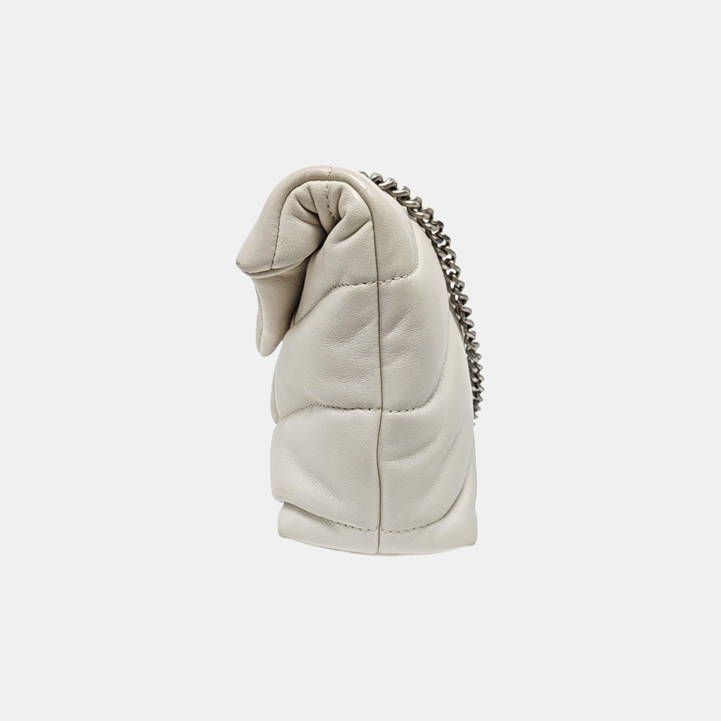 PUFFER TOY Mini Quilted Lambskin White