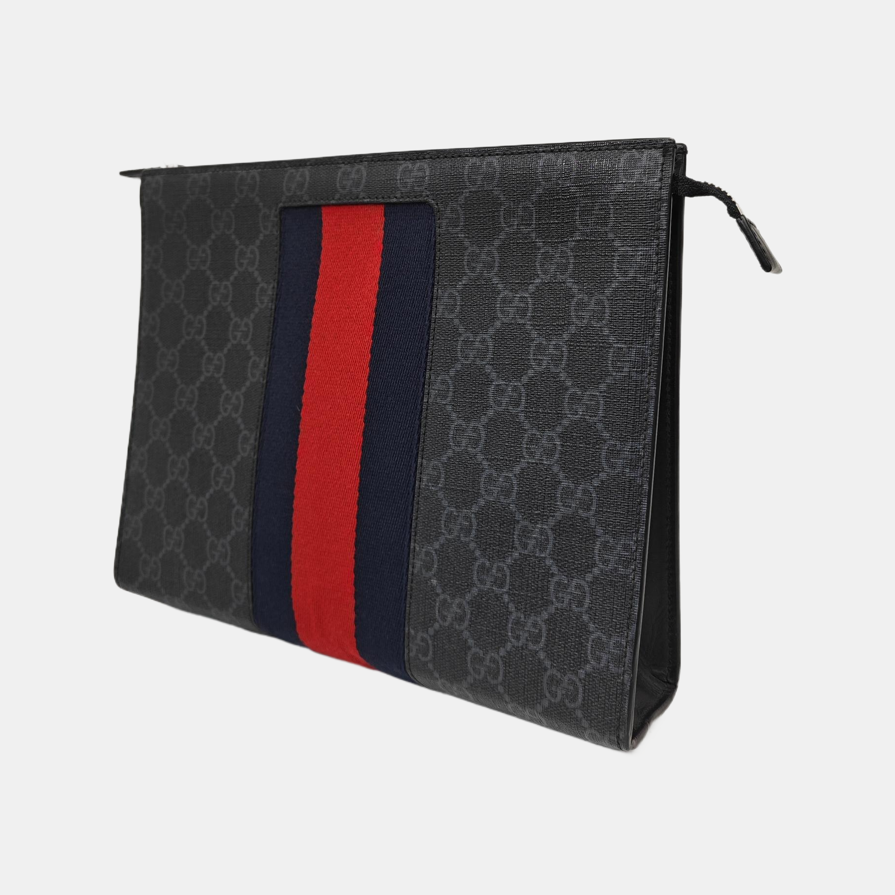 GG Supreme Monogram Coated Canvas Gray