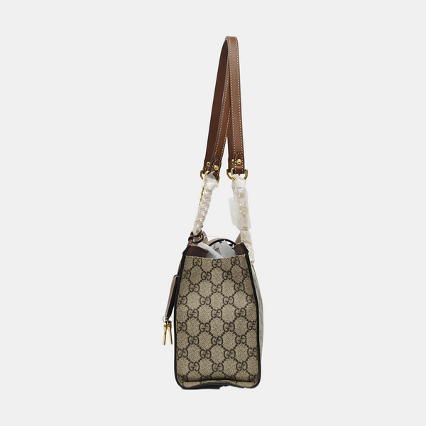 Padlock Small Monogram Coated Canvas Beige