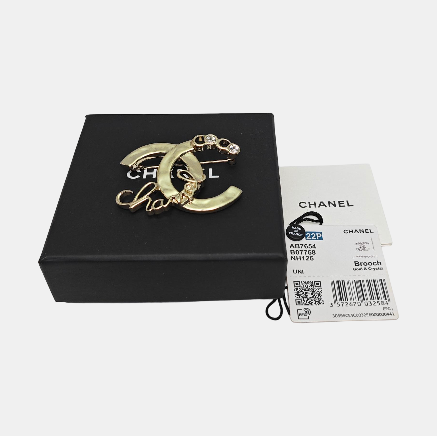 Metal Gold Brooch