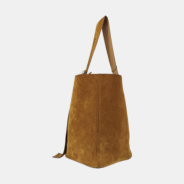 Pebble Bucket Large Suede Brown