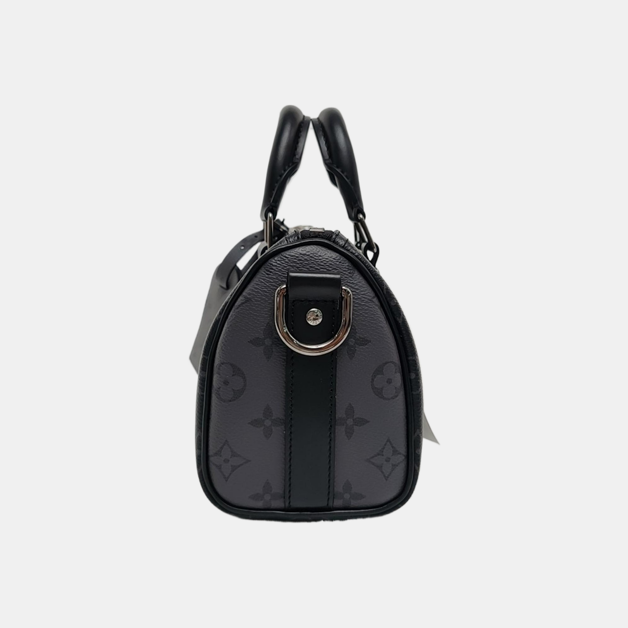 KEEPALL 25 Monogram Coated Canvas Black