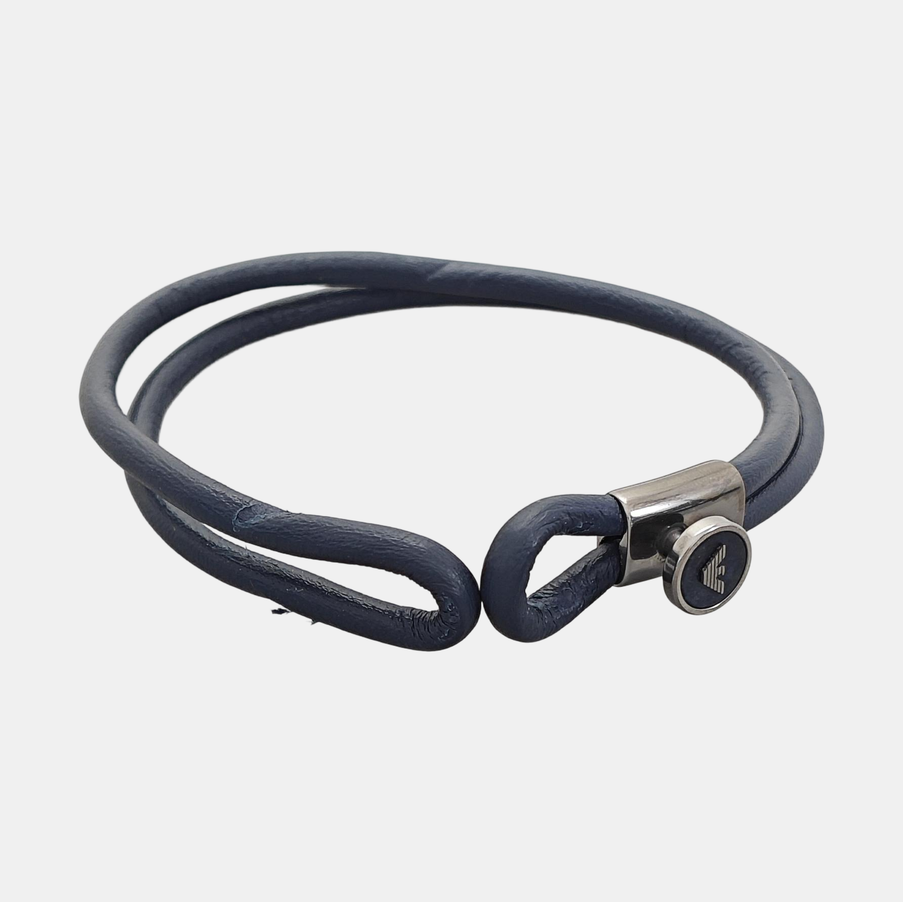 Leather Blue Bangle