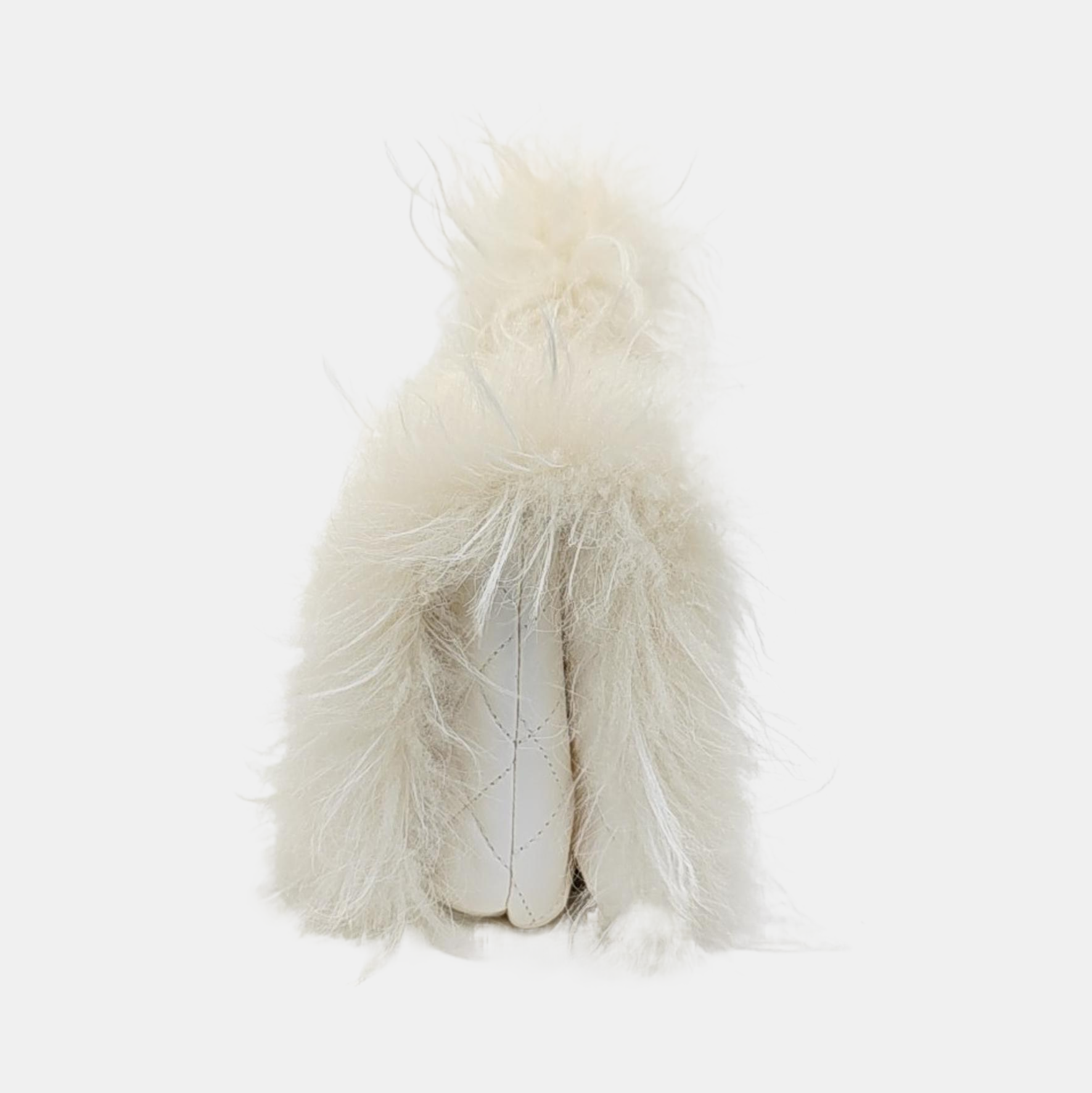 CLASSIC FLAP Mini Quilted Fabric White