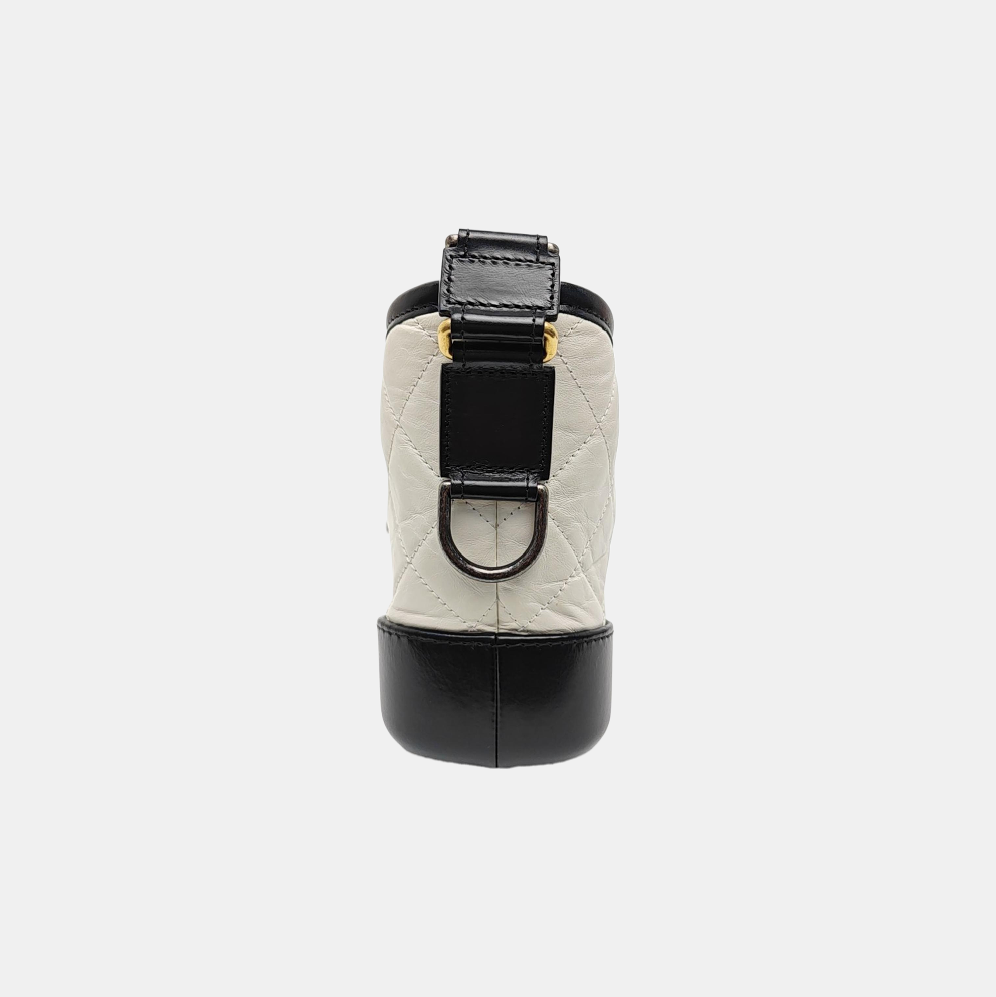 GABRIELLE Small Quilted Calfskin White
