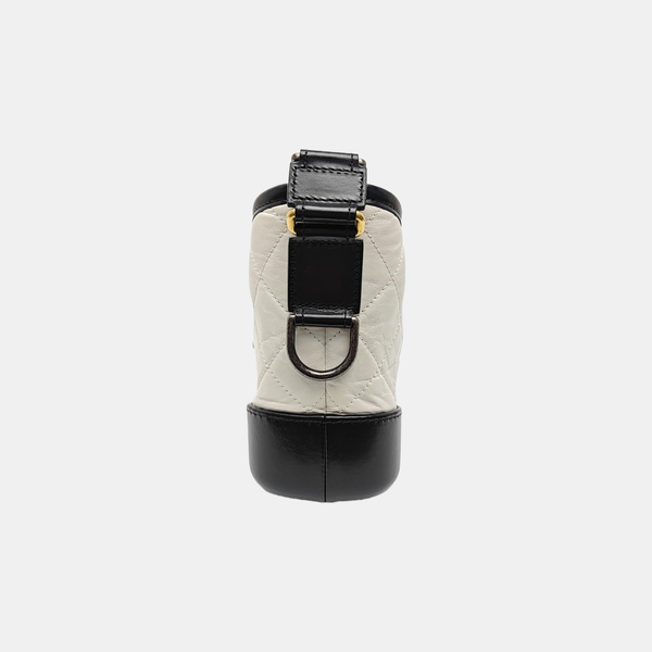 GABRIELLE Small Quilted Calfskin White