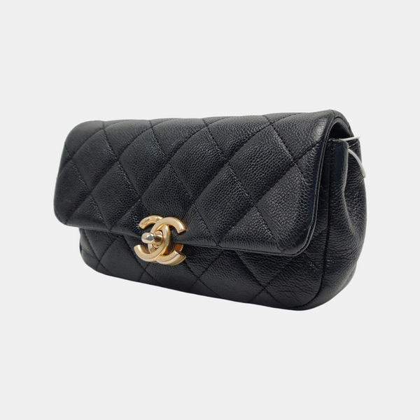 Caviar Quilted Grained Calfskin Black