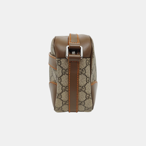 Ophidia Small Monogram Coated Canvas Beige