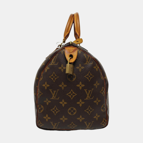 SPEEDY 35 Lona Revestida Monogram Marrón