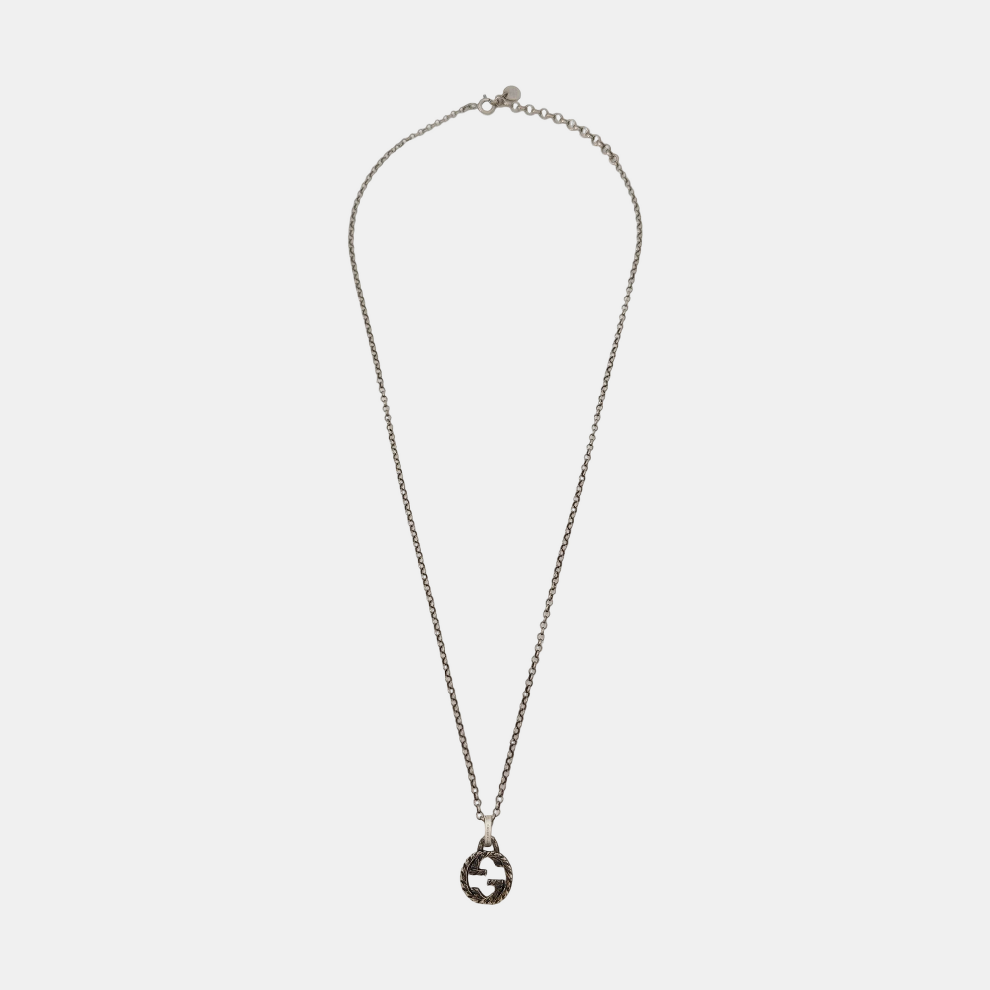 Interlocking G 925 Sterling Silver Necklace