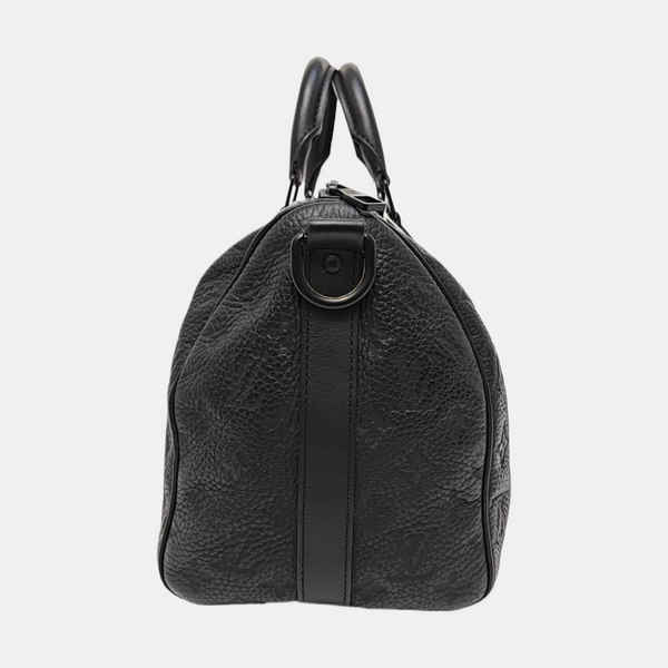 KEEPALL 35 Monogram Calfskin Black