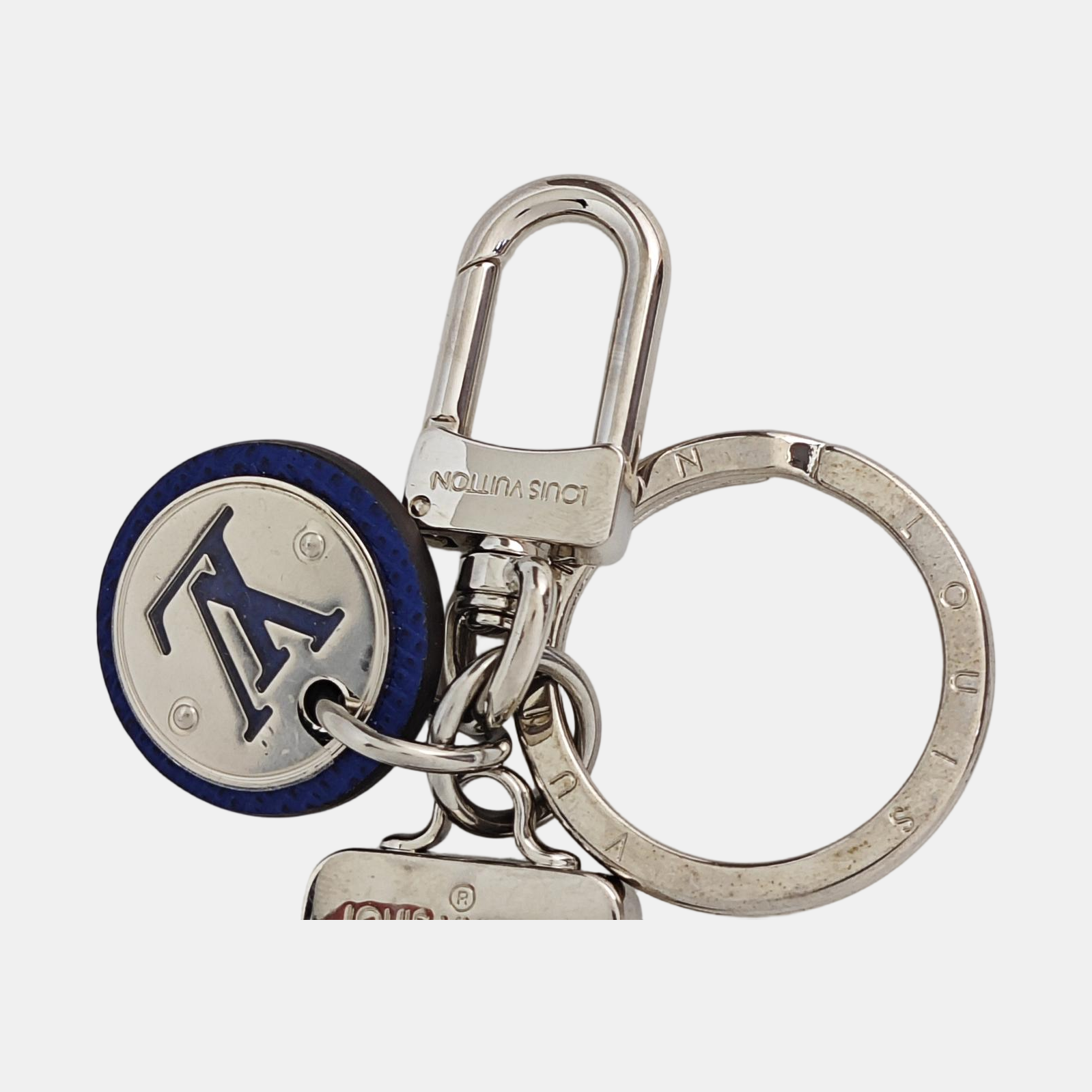 Leather Bag Charm Blue